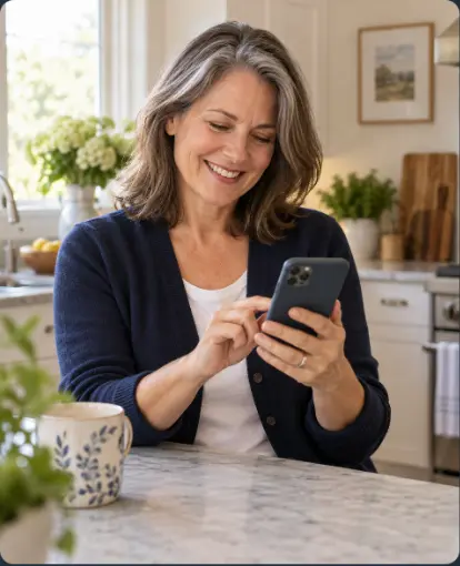 Mrs. Johnson responding to Joanna’s follow-up message